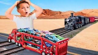 Mark saves a truckload of cars from a train [upl. by Curry]