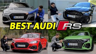 Best Audi RS comparison Audi RS3 vs RS5 vs RS6 vs RS7 vs RSQ3 vs RSQ8 vs RS etron GT [upl. by Naruq201]