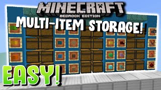 Minecraft Bedrock The BEST SIMPLEST Multi Item Sorter TUTORIAL [upl. by Ttessil]