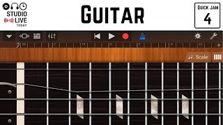 How to play the GUITAR touch instrument in GarageBand iOS iPadiPhone [upl. by Faucher]