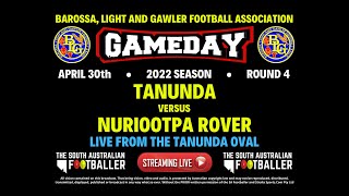 🔴LIVE  BLG Football Assoc ROUND 04  Tanunda Vs Nuriootpa Rover [upl. by Kale]