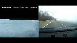 M60 Motorway Manchester car bursts into smoke 20318 dashcam footage [upl. by Idola]