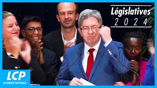 Discours de JeanLuc Mélenchon  législatives 2024  7072024 [upl. by Itoyj]