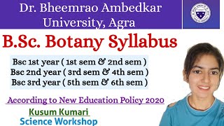 Bsc Botany Syllabus Dr Bheemrao Ambedkar university Agra According to NEP 2020  By kusum [upl. by Zwick882]