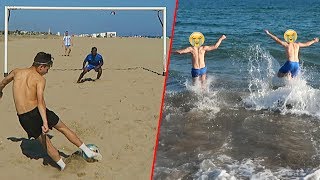 EL QUE PIERDA AL AGUA FUTBOL EN LA PLAYA [upl. by Wollis918]