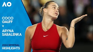 Coco Gauff v Aryna Sabalenka Highlights  Australian Open 2024 Semifinal [upl. by Atrebor]