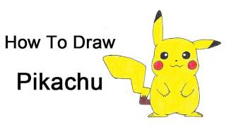 How to Draw Pikachu Pokemon [upl. by Drarreg409]