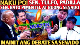 Naku po Sen TulfoPadilla lBatoPimentel at buong senado mainit bangayan debate sa senado [upl. by Myrtie]