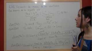 QUIMICA REDOX Ejercicio 36 Variación de la masa de los electrodos en una pila galvánica [upl. by Oriaj]