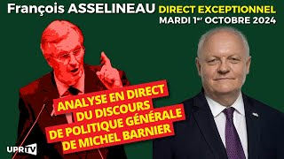 François Asselineau analyse en direct le discours de politique générale de Michel Barnier [upl. by Phillipe33]