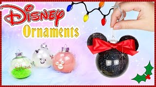 DIY DISNEY Inspired CHRISTMAS ORNAMENTS  XMAS Tree Crafts ⛄️ [upl. by Gussman724]