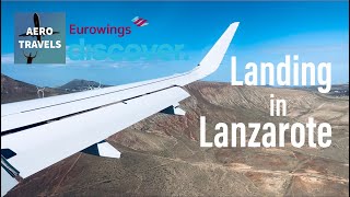 Landing in Lanzarote ACE  Eurowings Discover Economy  Airbus A320 CEO [upl. by Lairea]