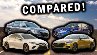 2020 Hyundai Sonata vs 2020 Honda Accord vs 2020 Toyota Camry vs 2020 Nissan Altima [upl. by Hannibal]