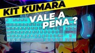 Teclado Redragon Kumara e Mouse Cobra v2 vale a pena Unboxing e Review kit K552 e M711 [upl. by Zora]