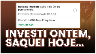 Como Resgatar Investimento no Banco Inter na Prática CDB LIQUIDEZ DIÁRIA DO BANCO INTER [upl. by Idnat188]