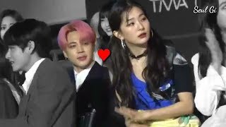 190424 BTS Jimin amp RED VELVET Seulgi moments  Fact Music Awards 2019 SEULMIN [upl. by Kinsler]