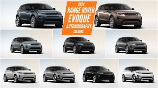 2024 Range Rover Evoque Autobiography  All Color Paint Options  Images  AUTOBICS [upl. by Castle]