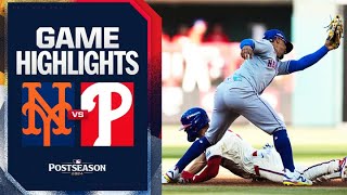 Mets vs Phillies NLDS Game 2 Highlights 10624  MLB Highlights [upl. by Ahtiuqal102]