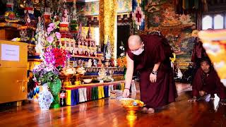 Nuns of Shechen Nunnery have been performing the Dharmapala puja during the Terdzo Wang [upl. by Nayb682]