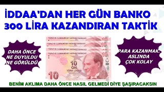 İDDAADAN HER GÜN 300 LİRA KAZANDIRAN MUCİZEVİ TAKTİK İDDAA KAZANMA YOLLARI [upl. by Nelle]