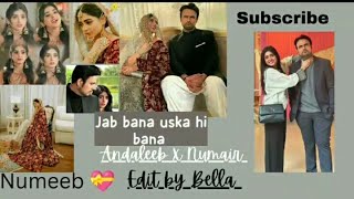 Andaleeb X Numair 💕 Jab bana uska hi bana 💝 seharkhan usmanmukhtar andaleeb numair numeeb vm [upl. by Atekin108]