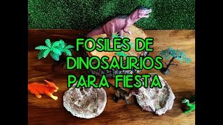 FIESTA DE DINOSAURIOS  COMO HACER FOSILES PARA CENTROS DE MESA [upl. by Aekerly]