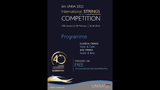 6th Unisa 2022 International Strings Competition  Jazz Finals [upl. by Eldnar]