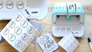 CRICUT JOY TUTORIALDIY LABELS amp CARD MARKING [upl. by Gant811]