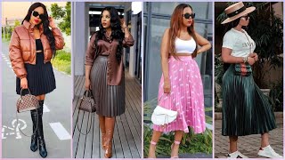 How to style Pleated Skirt  Pleated Skirts outfits ideas [upl. by Hairahcaz]