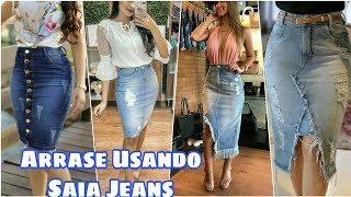 Como Usar SAIA JEANS de maneira Estilosa e Elegante [upl. by Muire339]