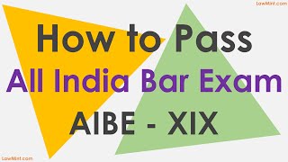 How to Pass the AIBE XIX  All India Bar Exam  AIBE 19 in 2024  Preparation amp Exam Strategy [upl. by Shellie]