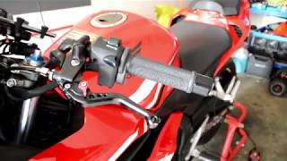 Oxford Premium Sports Heated Grips Installation 0F692 Honda CBR500R [upl. by Avehstab]