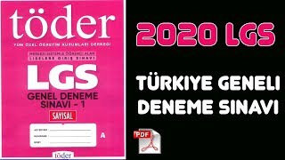 Lgs Töder Deneme  8sınıf Matematik  lgs 2020 [upl. by Nan]