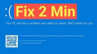 Your PC ran into a Problem and needs to restart Windows 1011  Blue Screen Error [upl. by Namdor620]