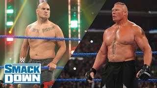 CAIN VELASQUEZ LLEGA A WWE Y ATACA A BROCK LESNAR  FRIDAY NIGHT SMACKDOWN 41019 EN ESPAÑOL [upl. by Snowber]