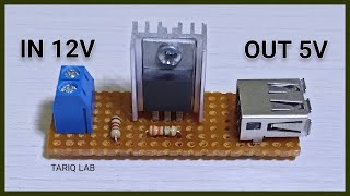 Voltage Regulator Circuit12V to 5V Converter shorts [upl. by Ayotnom]