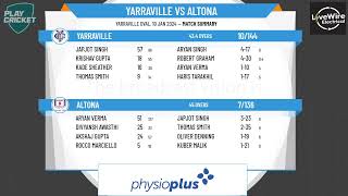 Victorian SubDistrict Cricket Association  J G Craig Under 15  Round 4  Yarraville v Altona [upl. by Ttevi]