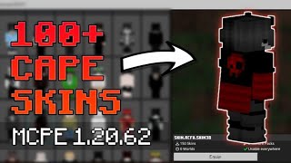 100 Capes Skin Pack for MCPE 12062  Working on Servers  Mobile amp PC [upl. by Haida]