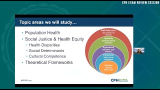 NBPHEs Virtual CPH Exam Review  Health Equity and Social Justice [upl. by Eentrok]