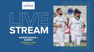 🔴 LIVE  Warwickshire v Surrey  County Championship  Day One [upl. by Nyre]