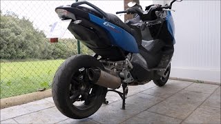 BMW C600 Sport Akrapovic exhaust and Malossi Colectors Nice Sound [upl. by Namyw]