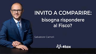 Invito a comparire bisogna rispondere al Fisco [upl. by Larue]