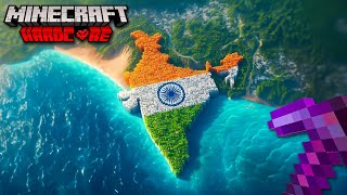 I Built Popular India Map in Minecraft Hardcore in Hindi [upl. by Menard]