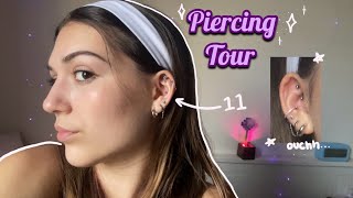 All about my 11 Piercings Piercing Tour [upl. by Ethbin246]