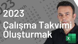 Excel 2023 Çalışma Takvimi Oluşturma Nasıl Yapılır  859video  Ömer BAĞCI [upl. by Ardolino]