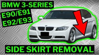 BMW 3SERIES E90  E91  E92  E93 20052012  How To Remove Side Skirt  Rocker Panel Removal [upl. by Joby]