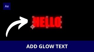 How to ADD GLOW to TEXT in After Effects [upl. by Maxy]