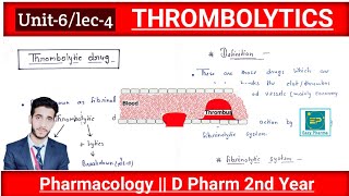 THROMBOLYTICS Agents  U6 lec4  Pharmacology  D Pharm2nd Year Hindi By Eazy Pharma [upl. by Tannenwald292]