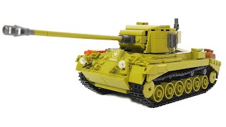 Build Your Own Lego Tank Unboxing Sluban Army M38B0860 Tank M26 Pershing [upl. by Edbert]