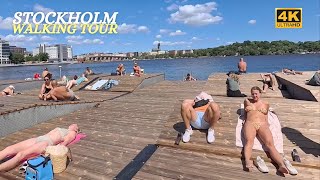 Stockholm  Liljeholmen  Walking Tour  4K [upl. by Atinuahs]